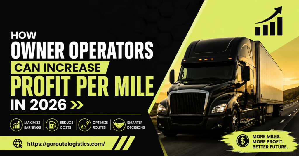 How Owner Operators Can Increase Profit Per Mile in 2026